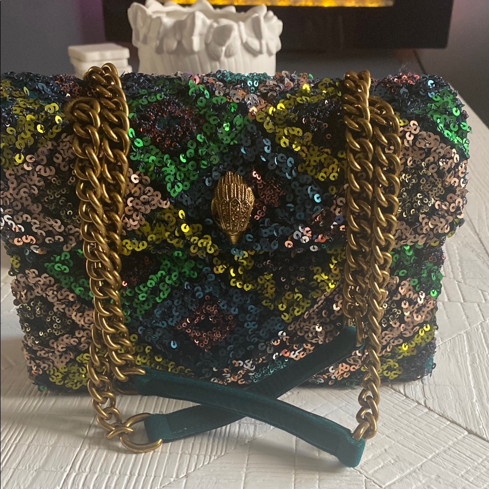 Kurt Geiger Sequin Embellished Chain Strap Bag